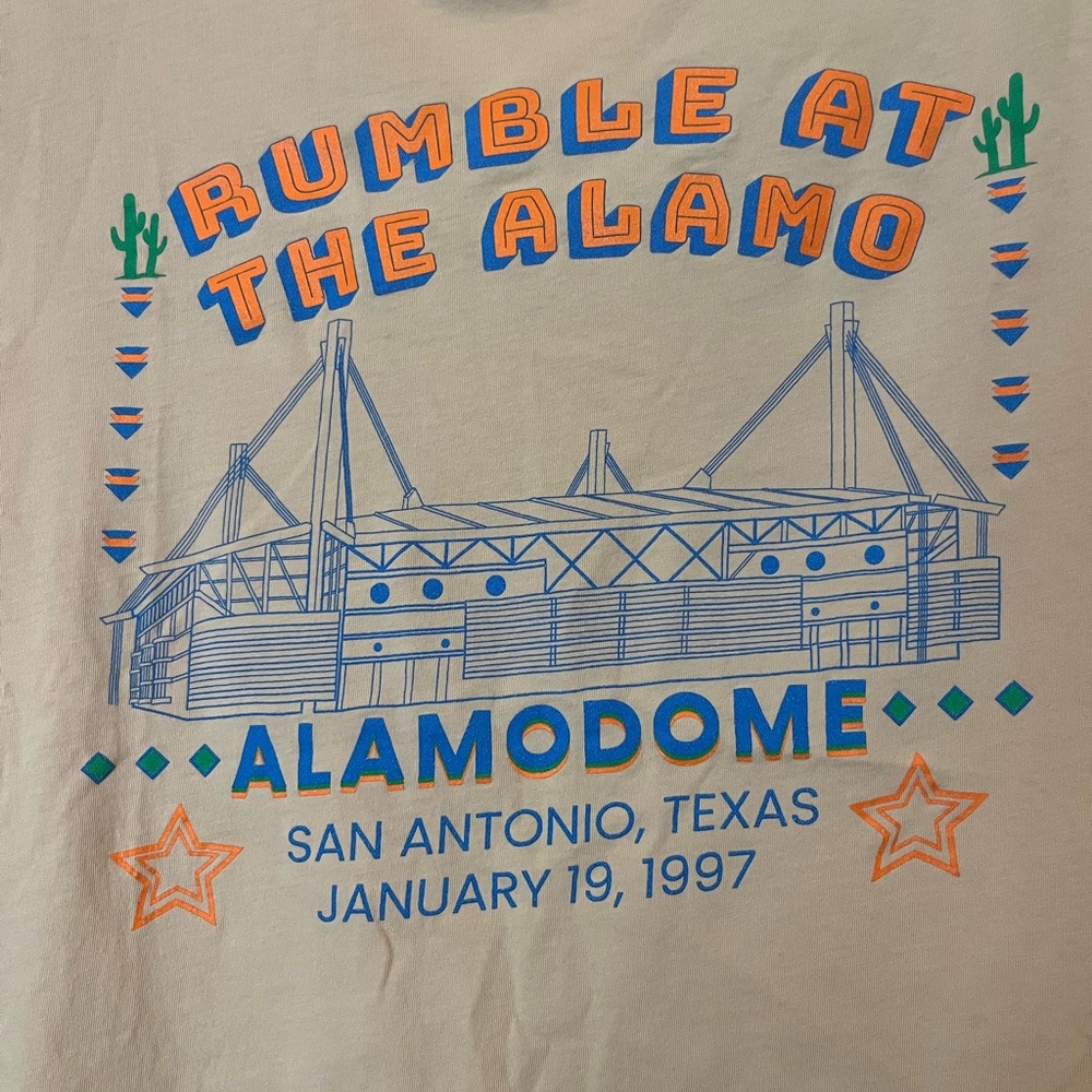 Vintage 1997 Alamodome Rumble at the Alamo 90s Boxing Tee Buttery Soft - Picture 2 of 9